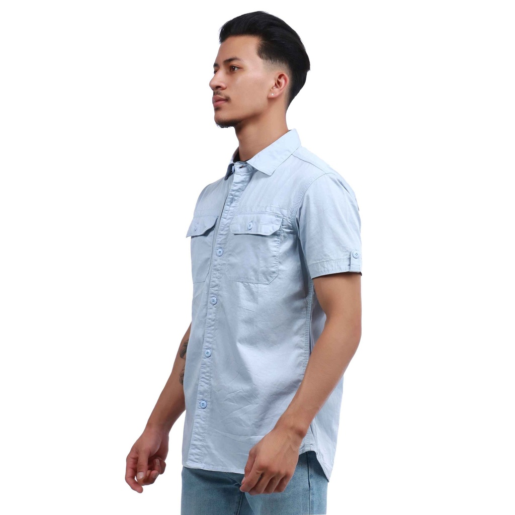 Cotton Half Sleeves Plain Shirt For Men